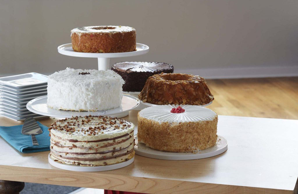 Various styles and flavors of Cakes